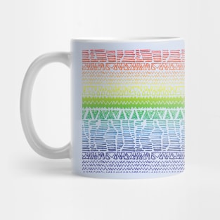 Rainbow Pride Hand Drawn Scribble Shapes Pattern Mug